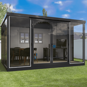 Duramax Duramax 13x10 Garden Glass Room, Outdoor Office, Shelter, Playroom and Insulated Building with Double Doors