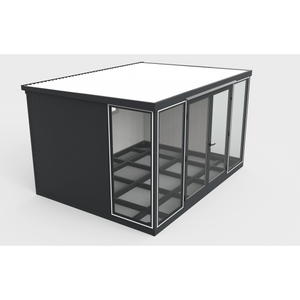 Duramax Duramax 13x10 Garden Glass Room, Outdoor Office, Shelter, Playroom and Insulated Building with Double Doors