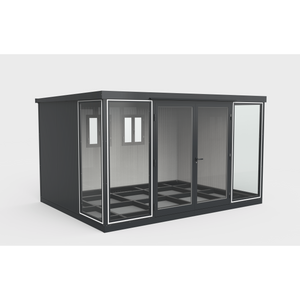 Duramax Duramax 13x10 Garden Glass Room, Outdoor Office, Shelter, Playroom and Insulated Building with Double Doors