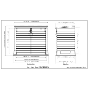 Duramax Enclosures Duramax Storeaway 850L Storage Box (2 Colors) 86620
