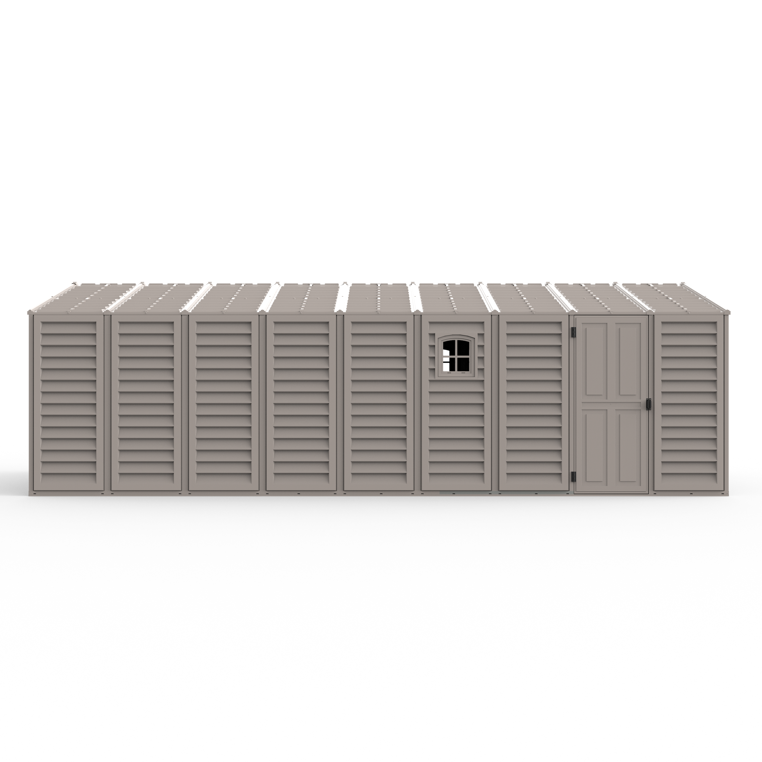 Duramax Garages DuraMax 10.5ft x 23ft Vinyl Garage with Foundation Kit and windows