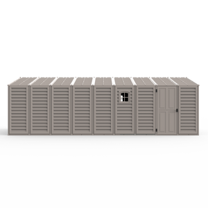 Duramax Garages DuraMax 10.5ft x 23ft Vinyl Garage with Foundation Kit and windows