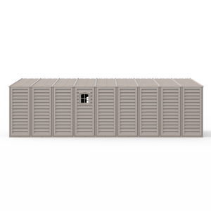 Duramax Garages DuraMax 10.5ft x 23ft Vinyl Garage with Foundation Kit and windows