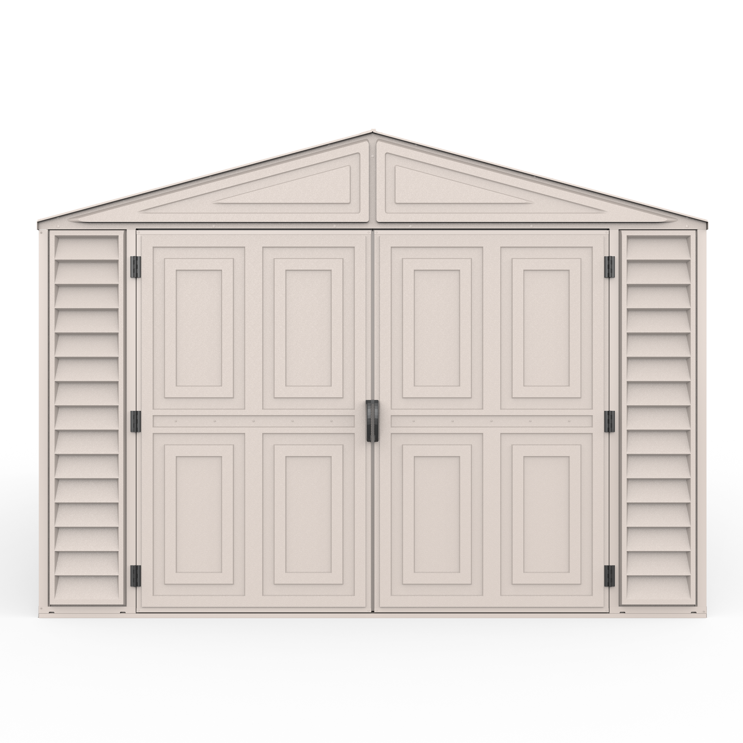 Duramax Garages DuraMax 10.5ft x 23ft Vinyl Garage with Foundation Kit and windows