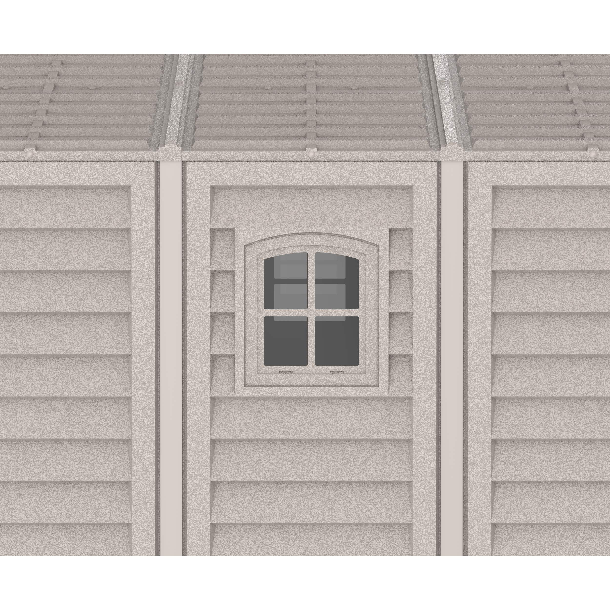 Duramax Garages DuraMax 10.5ft x 23ft Vinyl Garage with Foundation Kit and windows