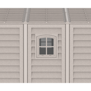 Duramax Garages DuraMax 10.5ft x 23ft Vinyl Garage with Foundation Kit and windows