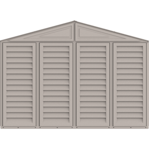Duramax Garages DuraMax 10.5ft x 23ft Vinyl Garage with Foundation Kit and windows