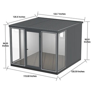 Duramax Insulated Buildings Duramax 10x10 Garden Glass Room