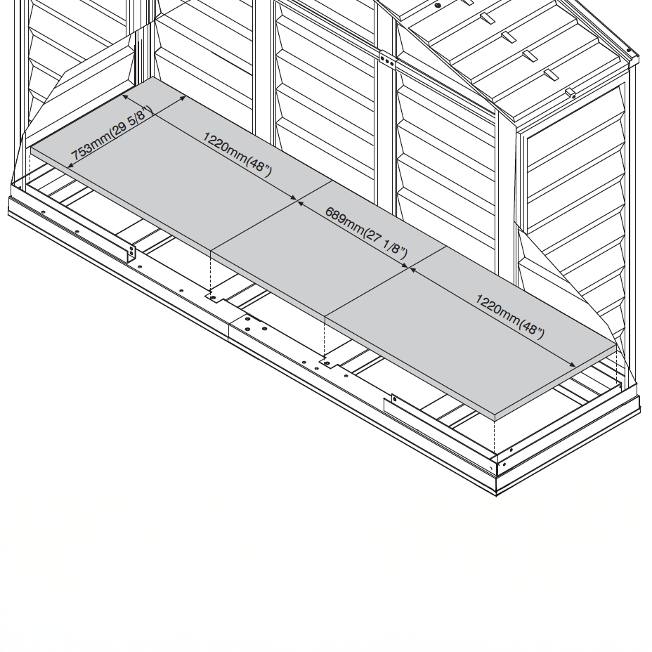 Duramax sheds DuraMax 10.5ft x 2.75ft SidePro Vinyl Shed with Foundation Kit
