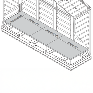 Duramax sheds DuraMax 10.5ft x 2.75ft SidePro Vinyl Shed with Foundation Kit