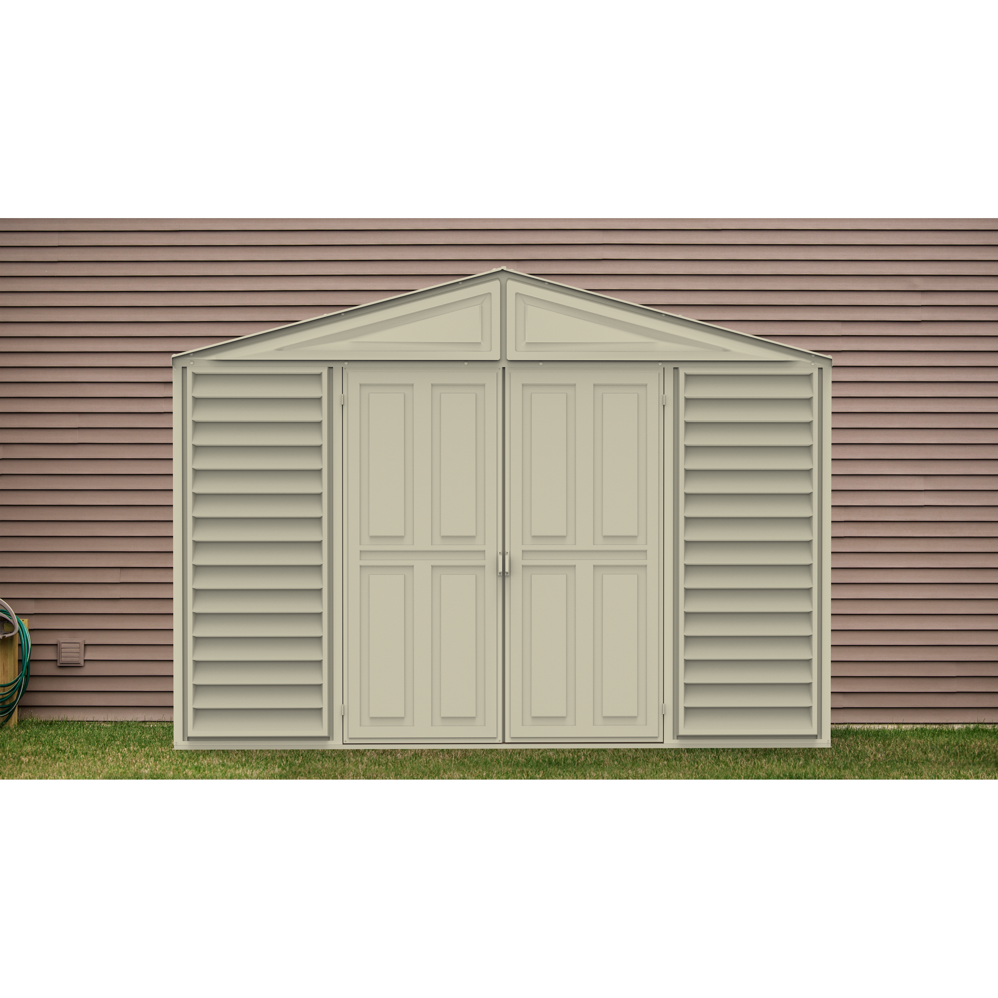 Duramax sheds DuraMax 10.5ft x 2.75ft SidePro Vinyl Shed with Foundation Kit