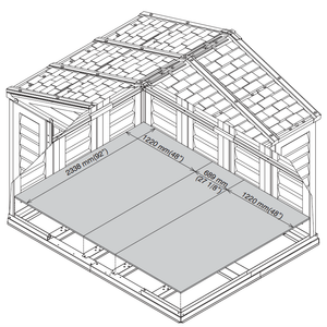 Duramax Vinyl Sheds DuraMax 10.5 ft x 8ft Woodbridge Plus Shed w/ Foundation Kit & Window