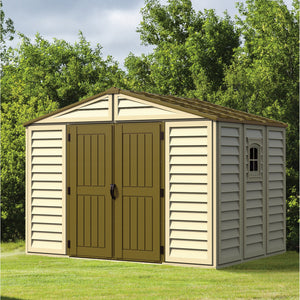 Duramax Vinyl Sheds DuraMax 10.5 ft x 8ft Woodbridge Plus Shed w/ Foundation Kit & Window