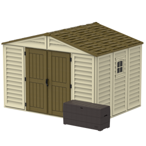 Duramax Vinyl Sheds DuraMax 10.5 ft x 8ft Woodbridge Plus Shed w/ Foundation Kit & Window