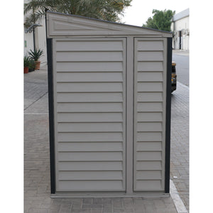 Duramax Vinyl Sheds Duramax 4ft x 10ft Sidemate Plus Vinyl Resin Outdoor Storage Shed With Foundation Kit