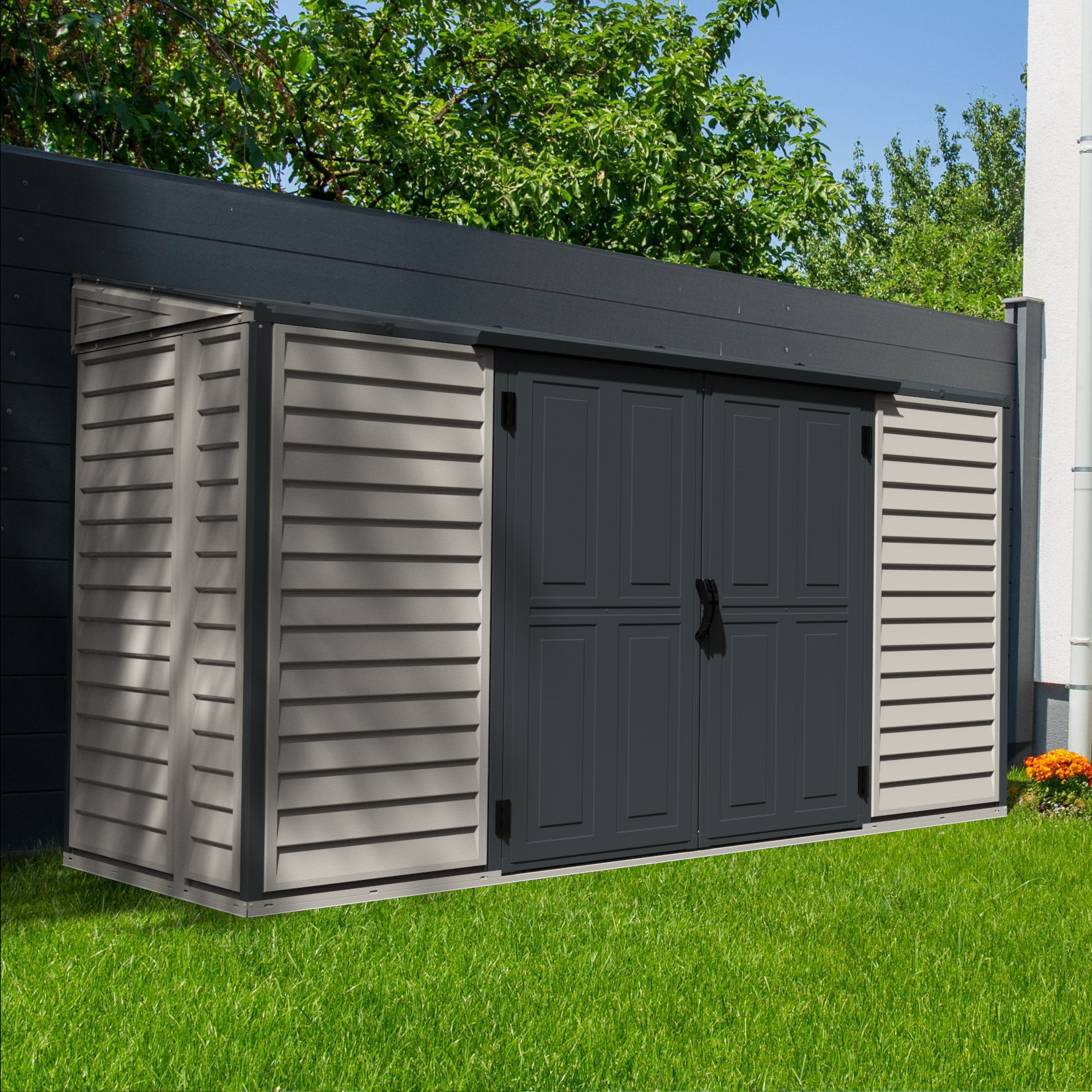 Duramax Vinyl Sheds DuraMax SideMate Plus Pro 10' x 4' Outdoor Storage Shed with Double Doors 36825