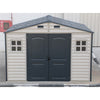 Duramax Vinyl Sheds Duramax Woodside Plus 10.5x8 Vinyl Resin Outdoor Storage Shed With Foundation Kit