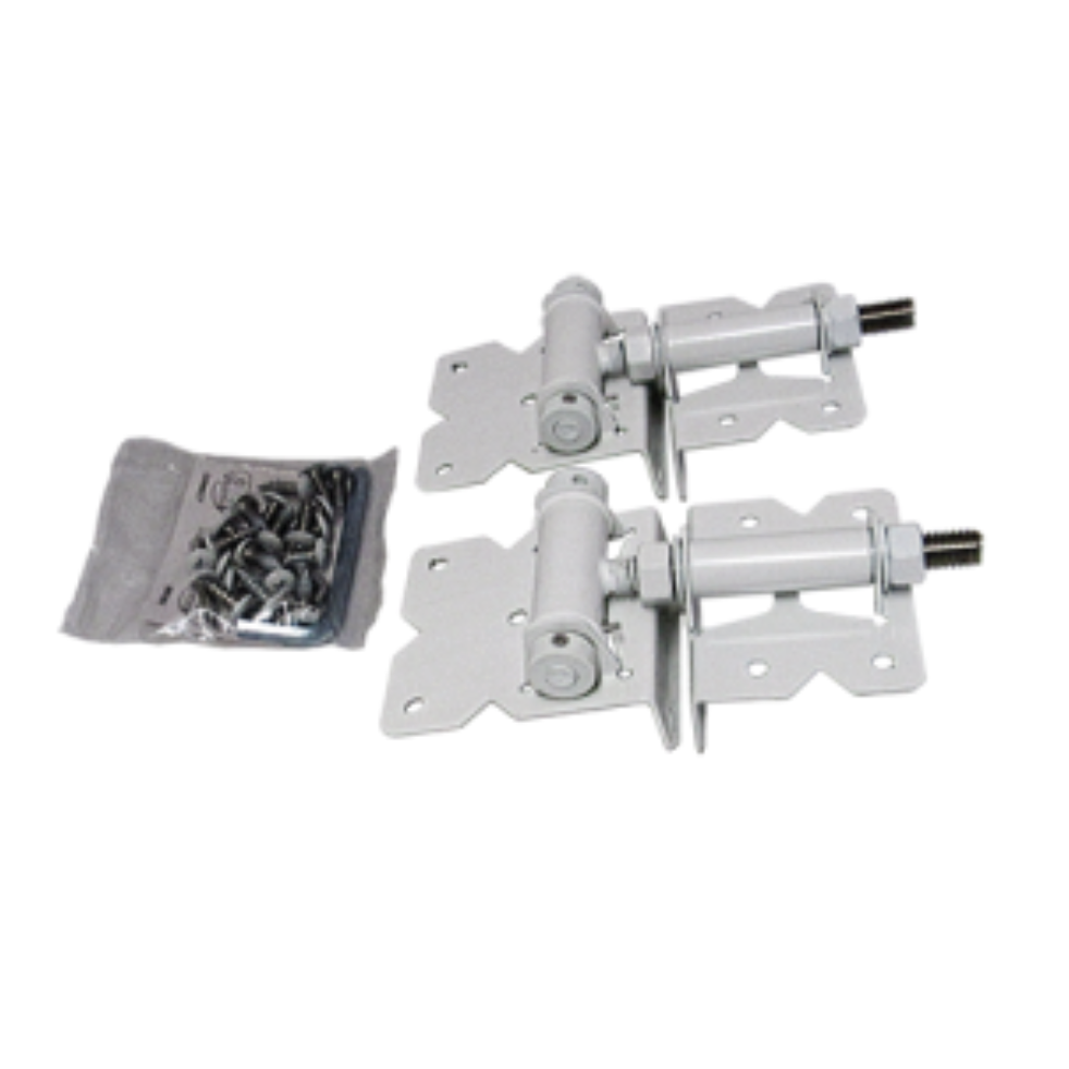 Durasheds HINGE SET ADJUSTABLE WHITE STAINLESS STEEL