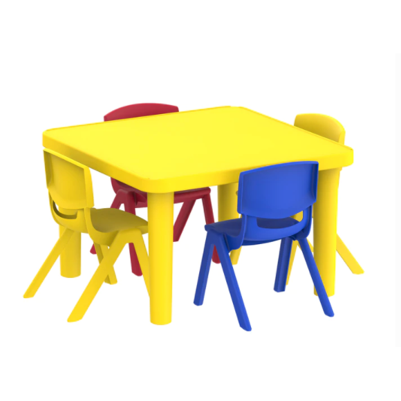 Durasheds Kindergarten Table Duramax Kindergarten Table Square + 4 Junior Chairs Deluxe (3 Different Color Options)