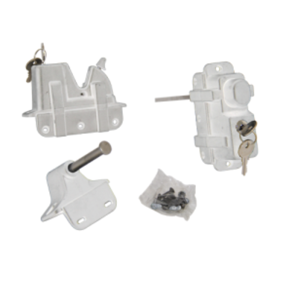 Durasheds LATCH TWO WAY LOCKABLE WHITE ZINC