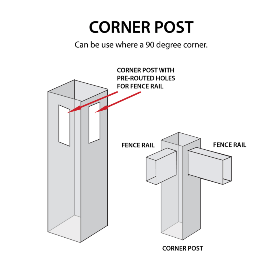 Durasheds Posts Duragrain Lattice CORNER POST 5"X5"X96"