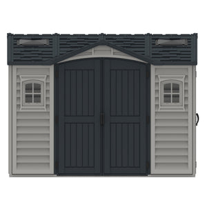 Durasheds Vinyl Sheds Duramax Apex Pro 10.5'X8' Vinyl Shed with Foundation, 2 Windows and Side Door