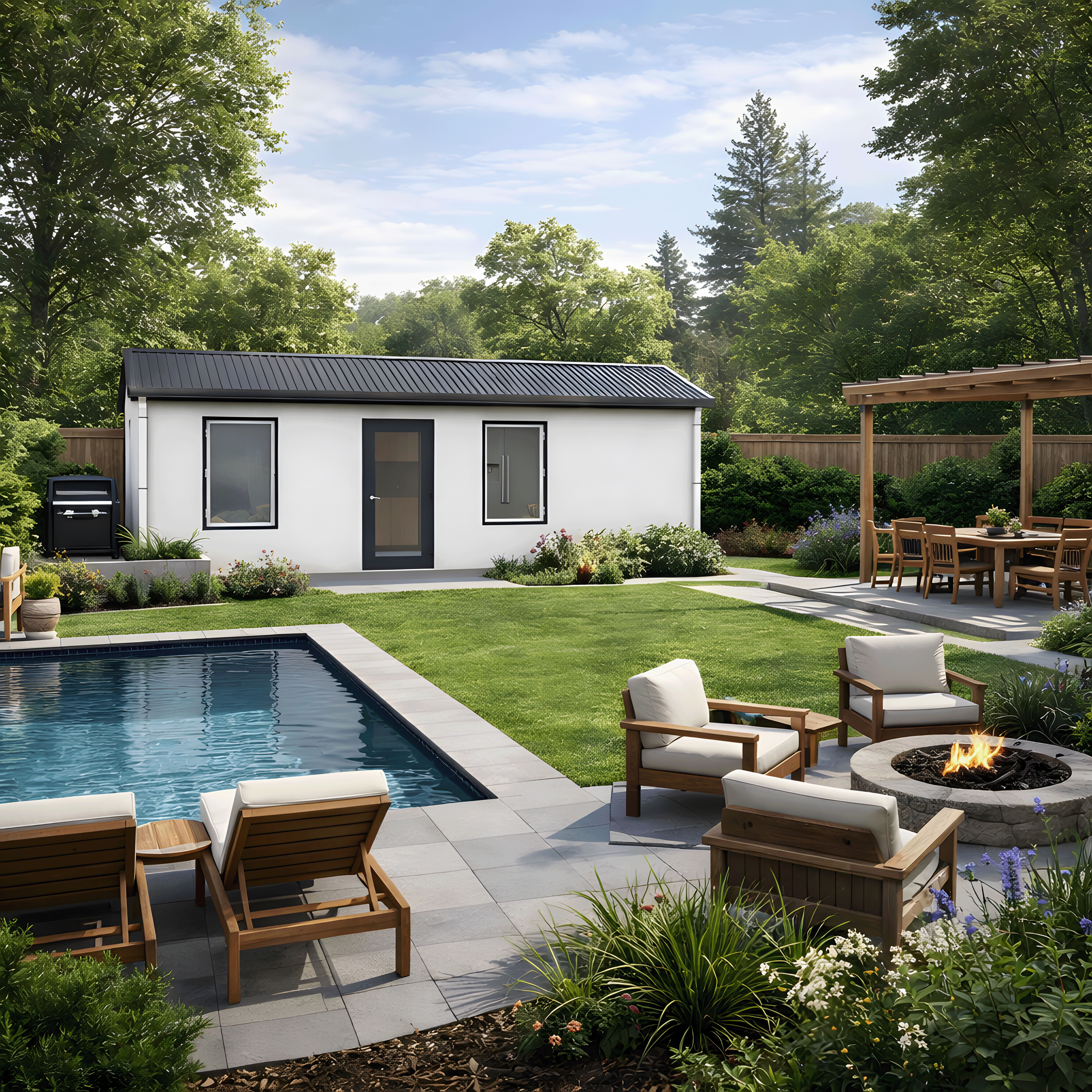 BOSS ADU BOSS 12' x 28' 340 Sqft Steel ADU | Modern Backyard Accessory Dwelling Unit | Studio Plus