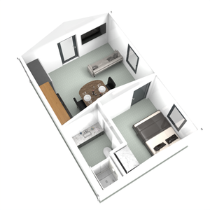 BOSS ADU BOSS 16' x 24' 340 Sqft Steel ADU | Modern Backyard Accessory Dwelling Unit | 1 Bedroom Core