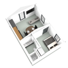 BOSS ADU BOSS 16' x 24' 340 Sqft Steel ADU | Modern Backyard Accessory Dwelling Unit | 1 Bedroom Core