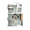 BOSS ADU BOSS 16' x 24' 340 Sqft Steel ADU | Modern Backyard Accessory Dwelling Unit | 1 Bedroom Core