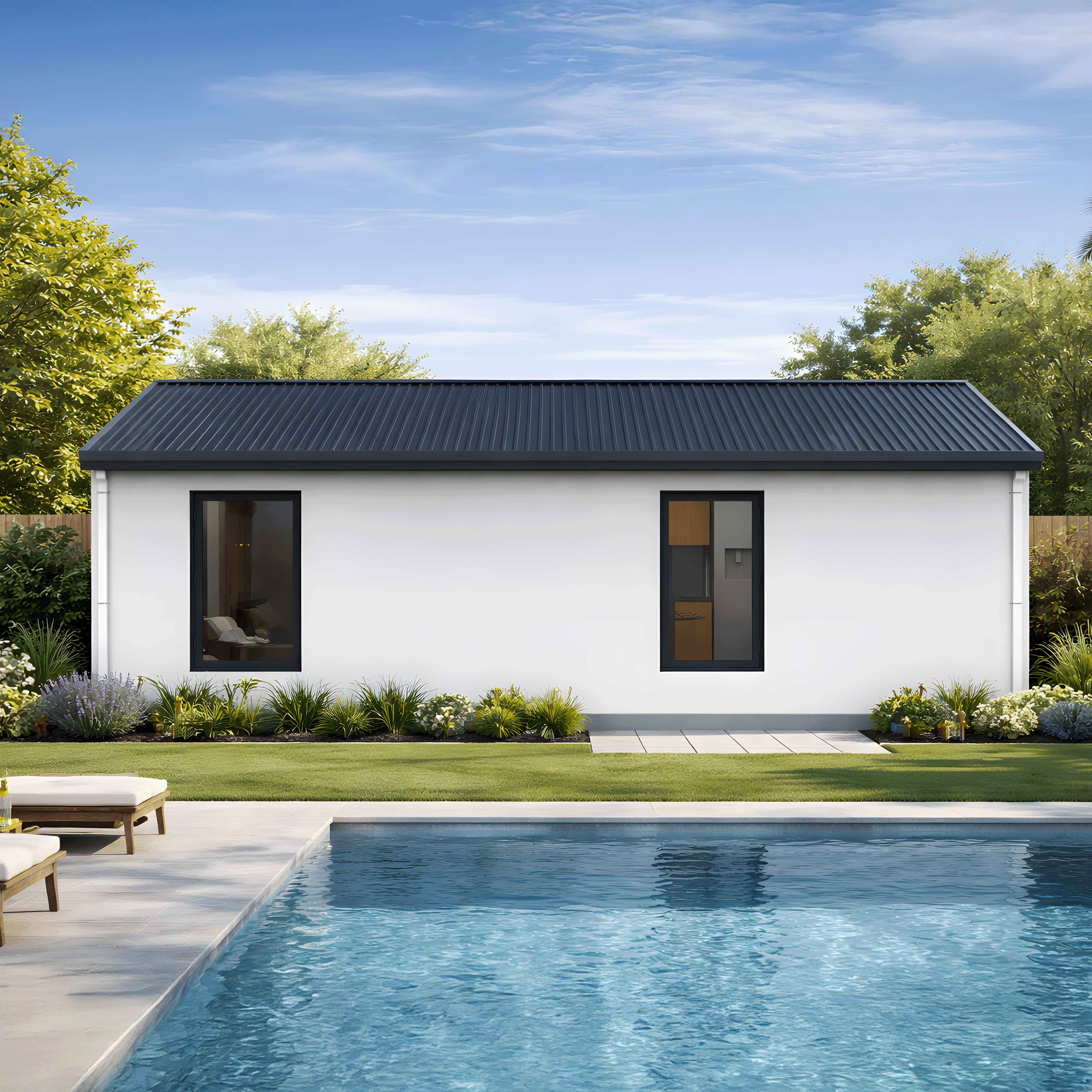 BOSS ADU BOSS 16' x 24' 340 Sqft Steel ADU | Modern Backyard Accessory Dwelling Unit | 1 Bedroom Core