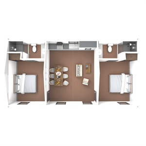 BOSS ADU BOSS 20' x 40' 800 Sqft Steel ADU | Modern Backyard Accessory Dwelling Unit | 2 Bedroom Core