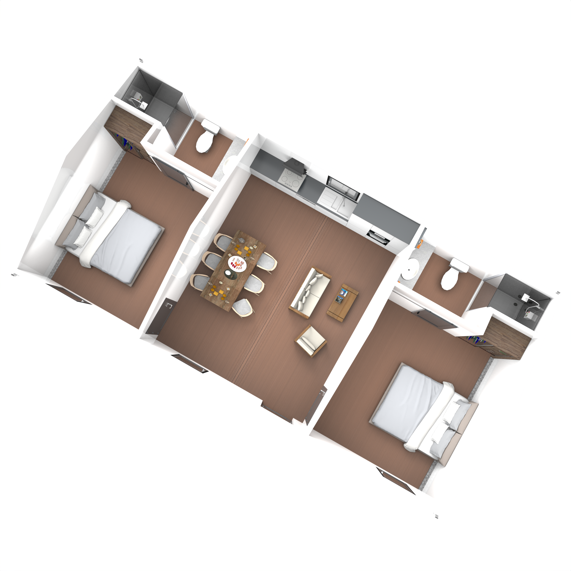 BOSS ADU BOSS 20' x 40' 800 Sqft Steel ADU | Modern Backyard Accessory Dwelling Unit | 2 Bedroom Core