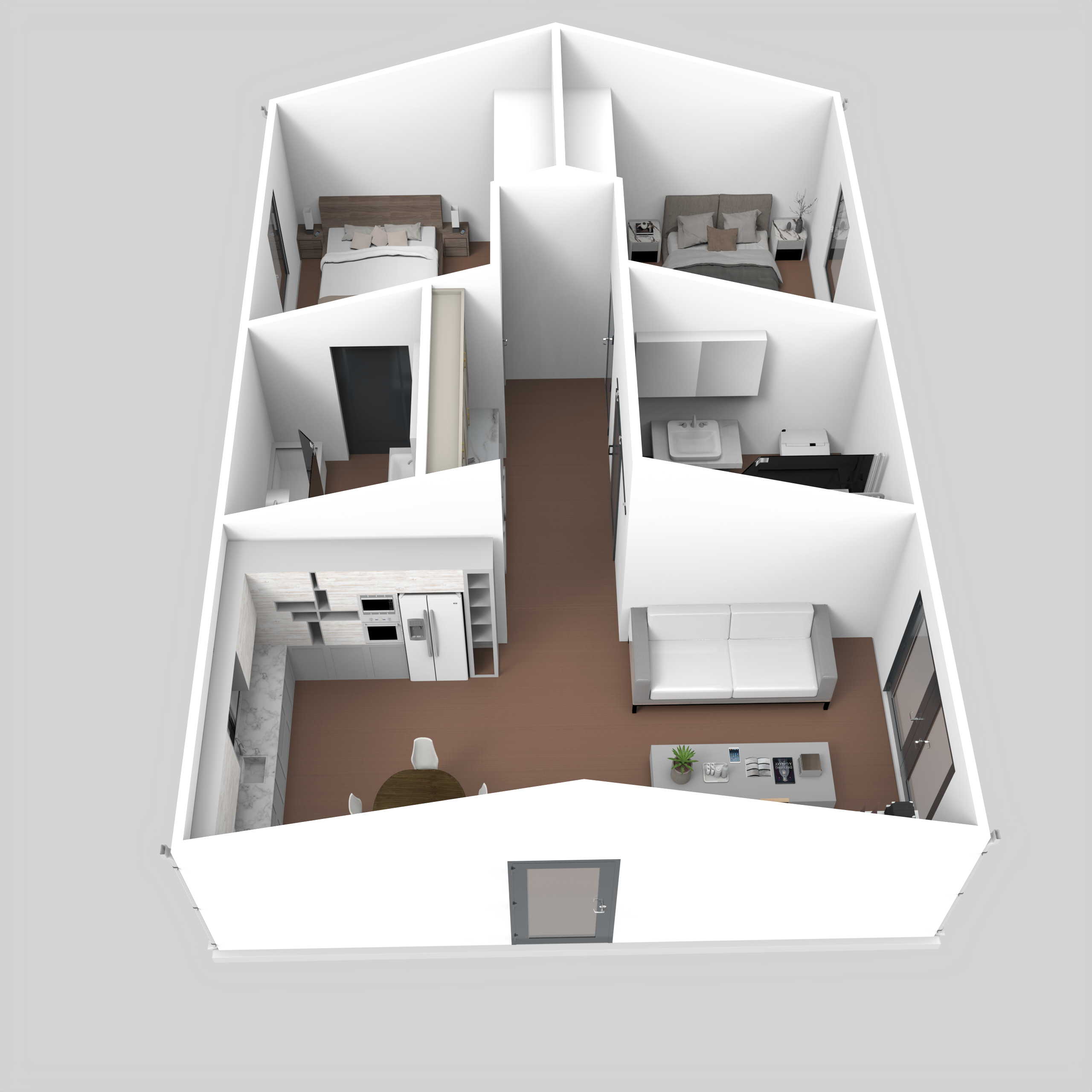 BOSS ADU BOSS 24' x 34' 800 Sqft Steel ADU | Modern Backyard Accessory Dwelling Unit | 2 Bedroom Plus