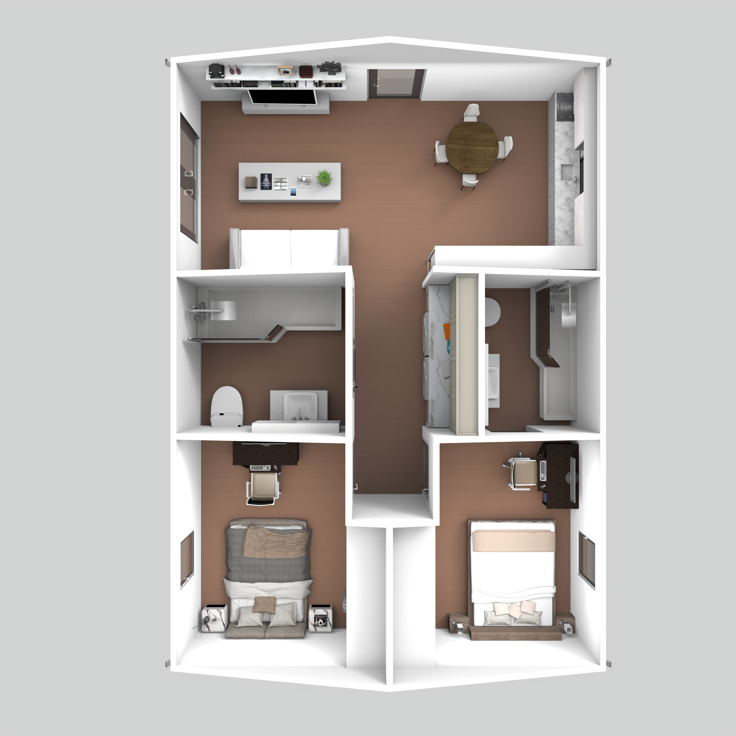 BOSS ADU BOSS 24' x 34' 800 Sqft Steel ADU | Modern Backyard Accessory Dwelling Unit | 2 Bedroom Plus