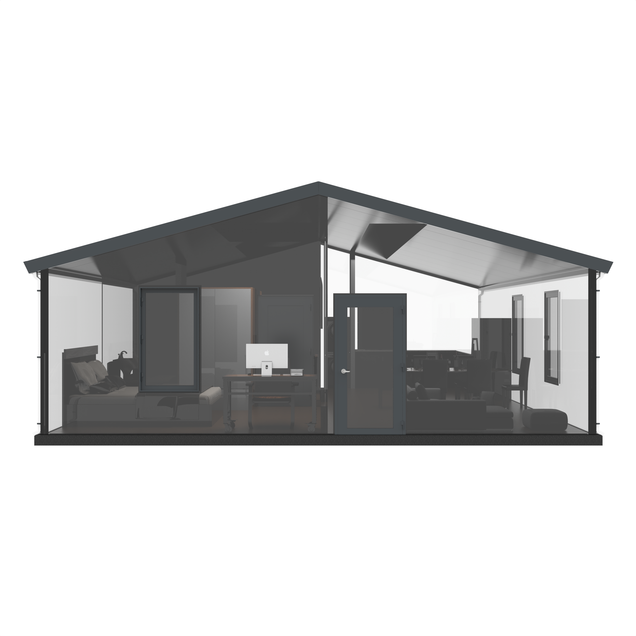 BOSS ADU BOSS 28' x 30' 800 Sqft Steel ADU | Modern Backyard Accessory Dwelling Unit | 2 Bedroom Basic