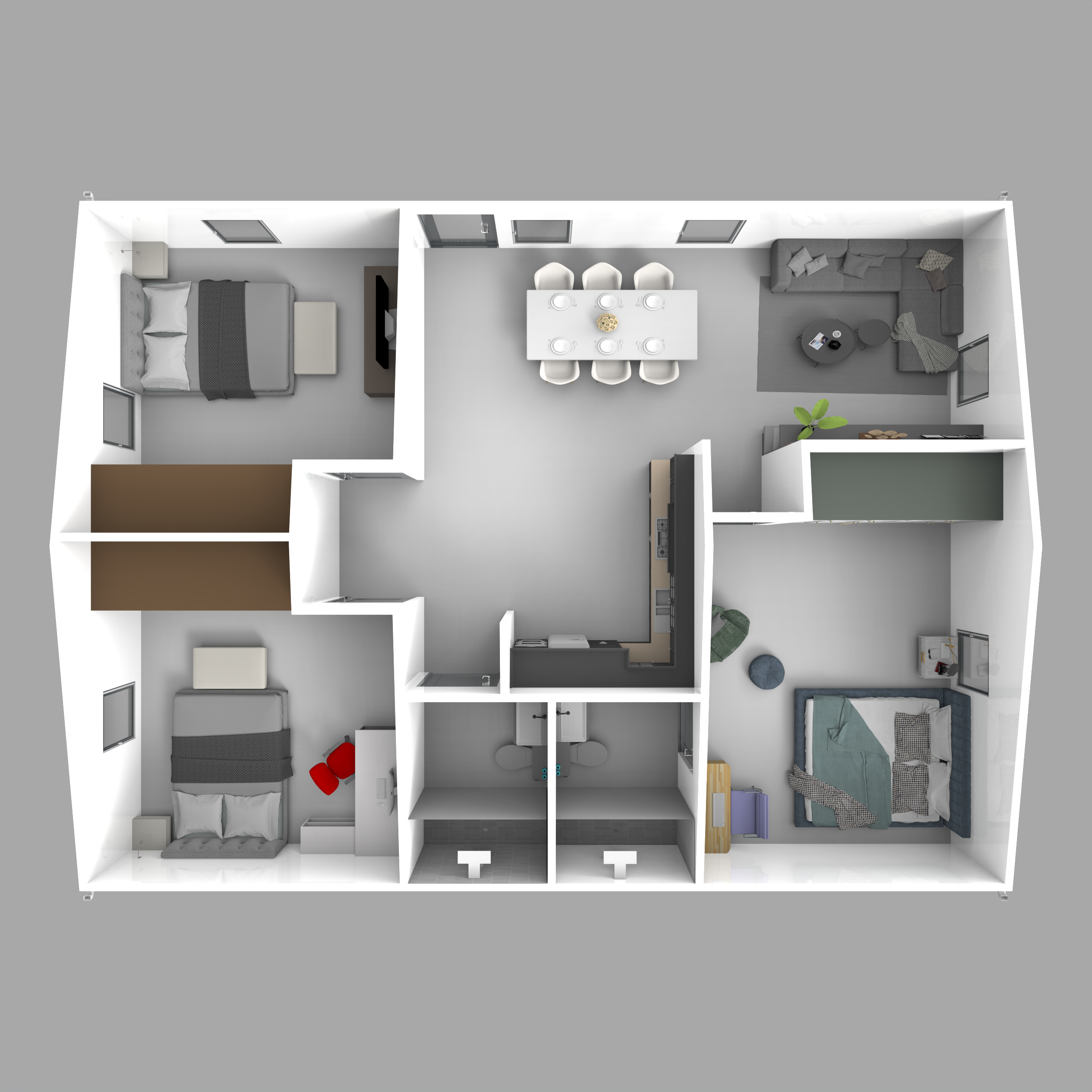 BOSS ADU BOSS 30' x 40' 1200 Sqft Steel ADU | Modern Backyard Accessory Dwelling Unit | 3 Bedroom Core