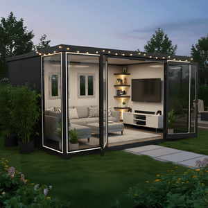 Duramax Duramax 13x10 Garden Glass Room, Outdoor Office, Shelter, Playroom and Insulated Building with Double Doors 32003