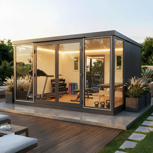 Duramax Duramax 13x10 Garden Glass Room, Outdoor Office, Shelter, Playroom and Insulated Building with Double Doors 32003