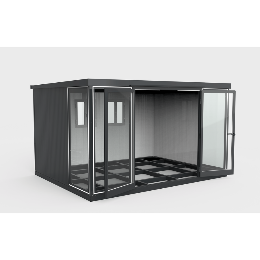 DuraMax 13' x 10' Garden Glass Room – Insulated Backyard Office, Studi