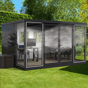 Duramax Duramax 13x10 Garden Glass Room, Outdoor Office, Shelter, Playroom and Insulated Building with Double Doors