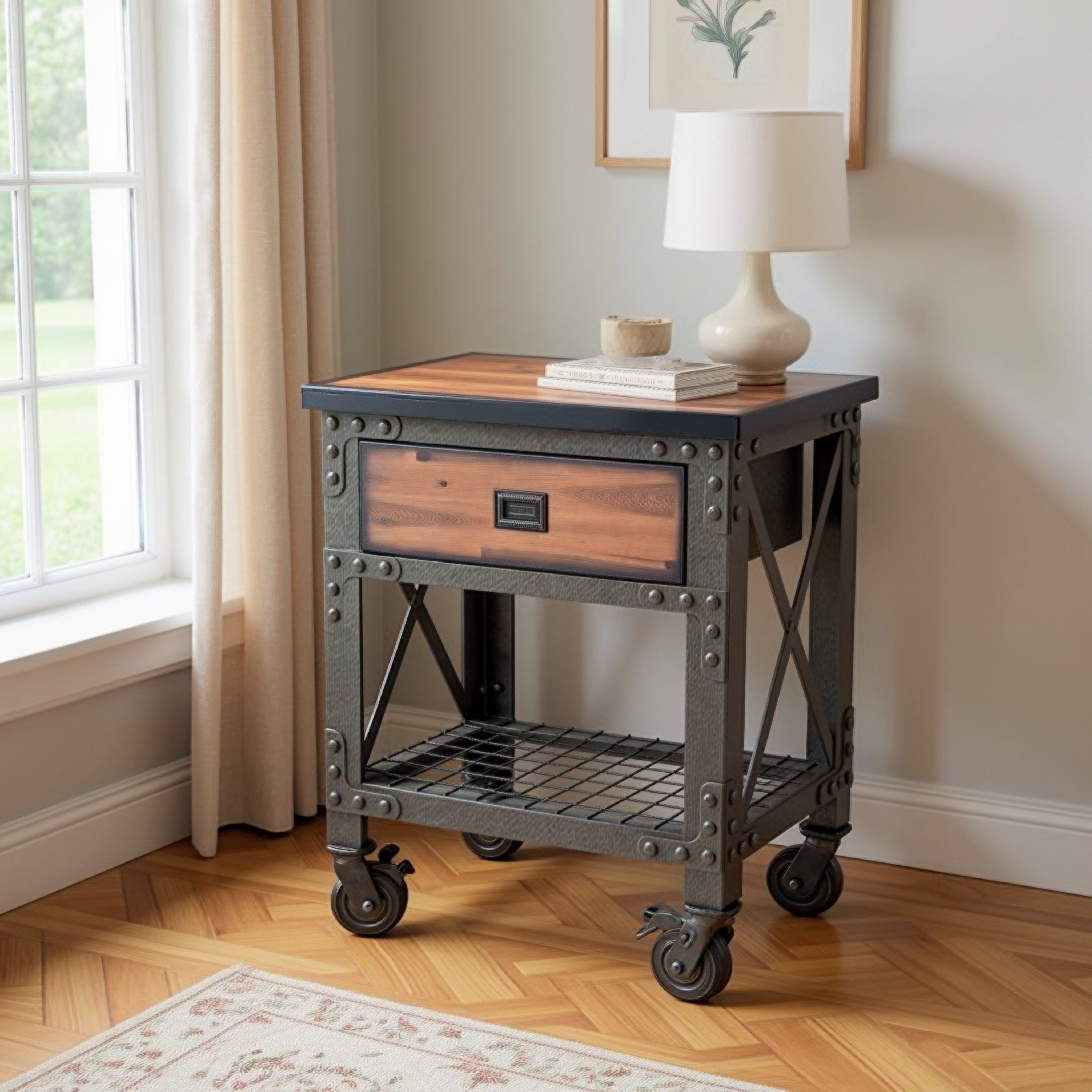 Duramax furniture Duramax Single Drawer Rolling Workbench 27.6 Inch x 20 Inch for Home, Garage and Workshop