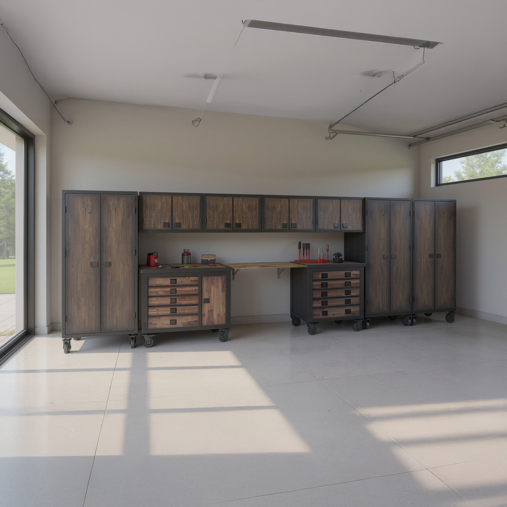 Duramax garage storage Duramax 10 Piece-Garage Storage Combo Set with Tool Chests, Wall Cabinets, Free Standing Cabinets and Folding Table