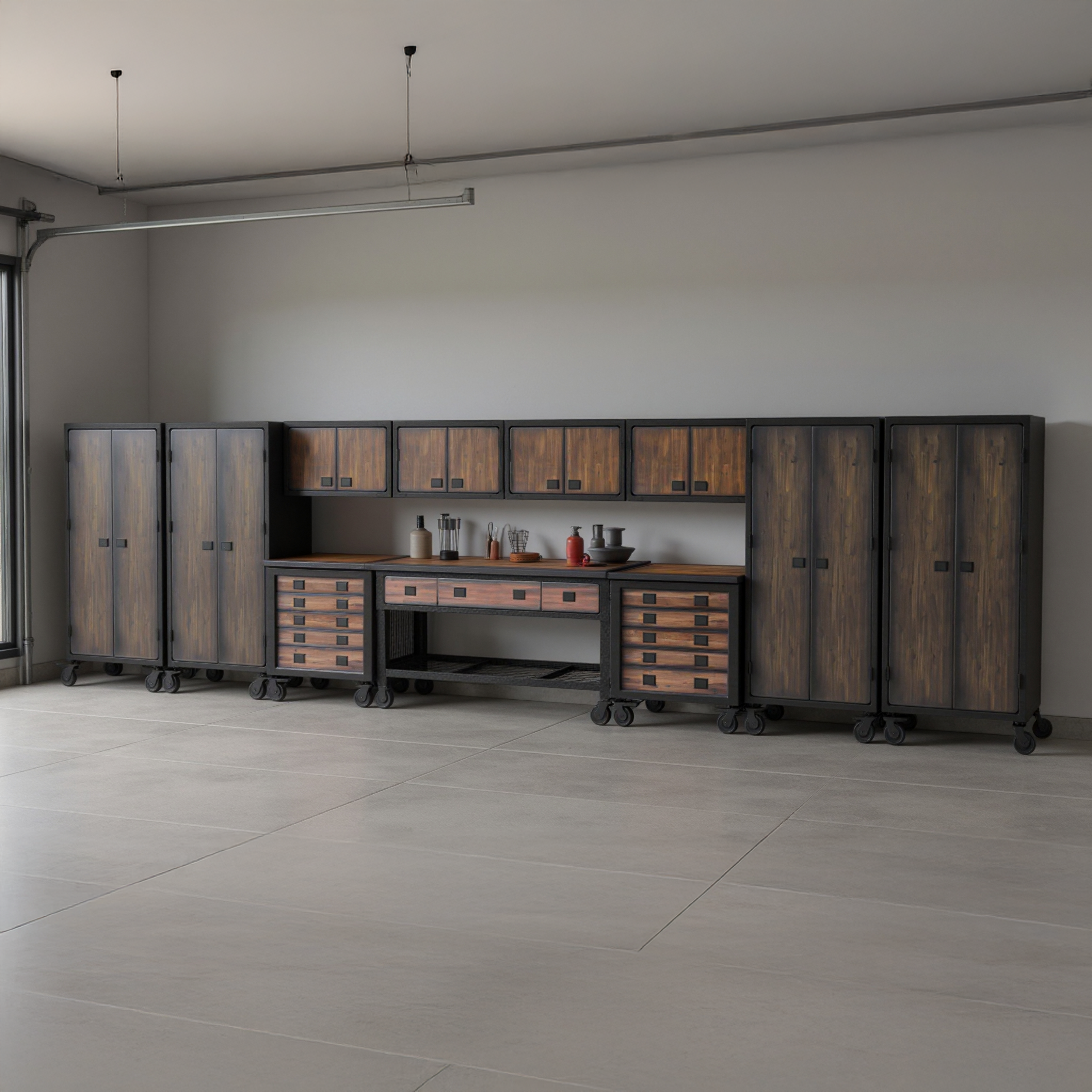 Duramax garage storage Duramax 11-Piece Garage Storage Combo Set with Workbench, Tool Chests, Wall Cabinets and Free Standing Cabinets