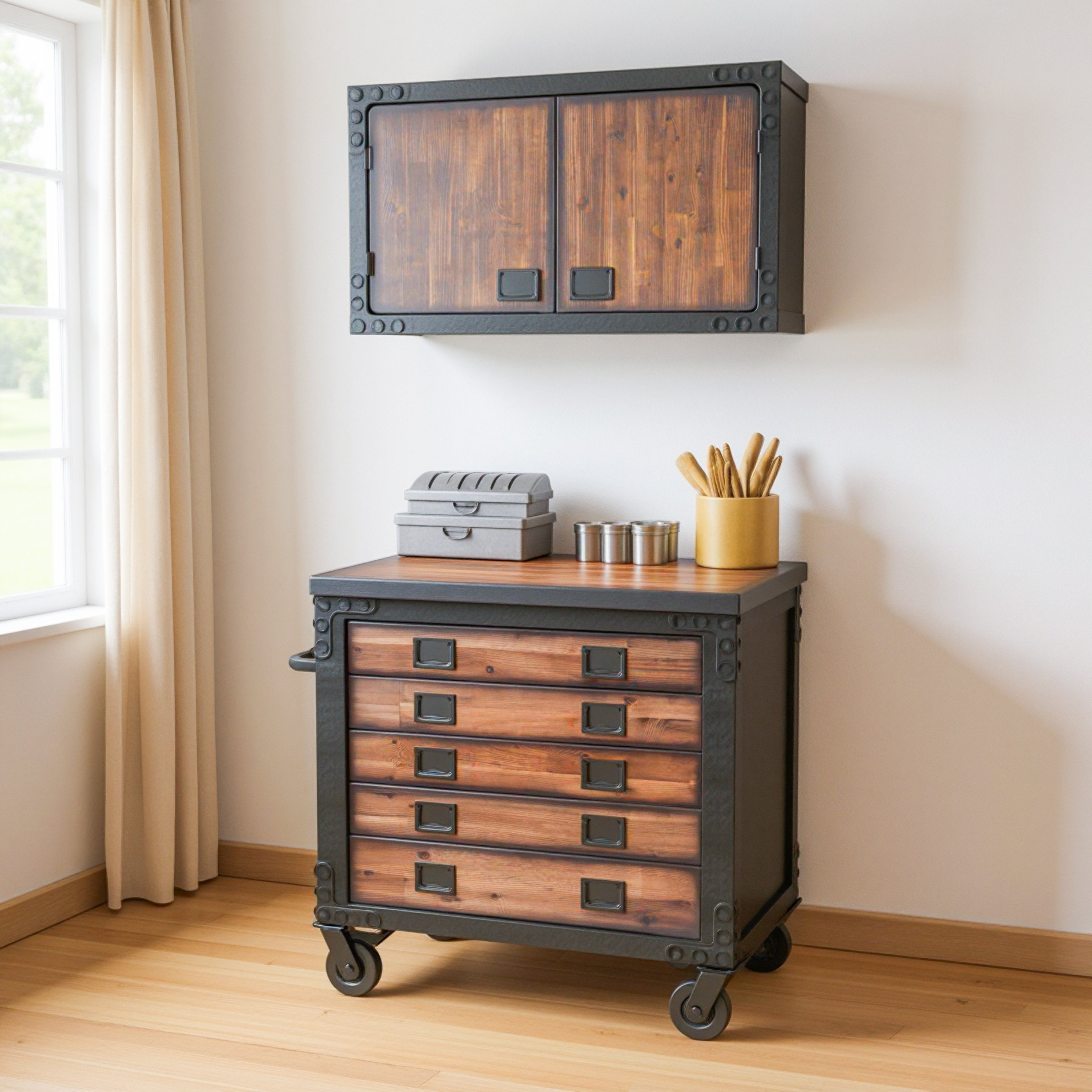 Duramax garage storage Duramax 2-Piece Garage Storage Combo Set with Tool Chest and Cabinet Combo