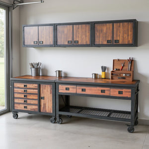Duramax garage storage Duramax 5-Piece Garage Storage Combo Set with Workbench, Tool Chest and Wall Cabinets