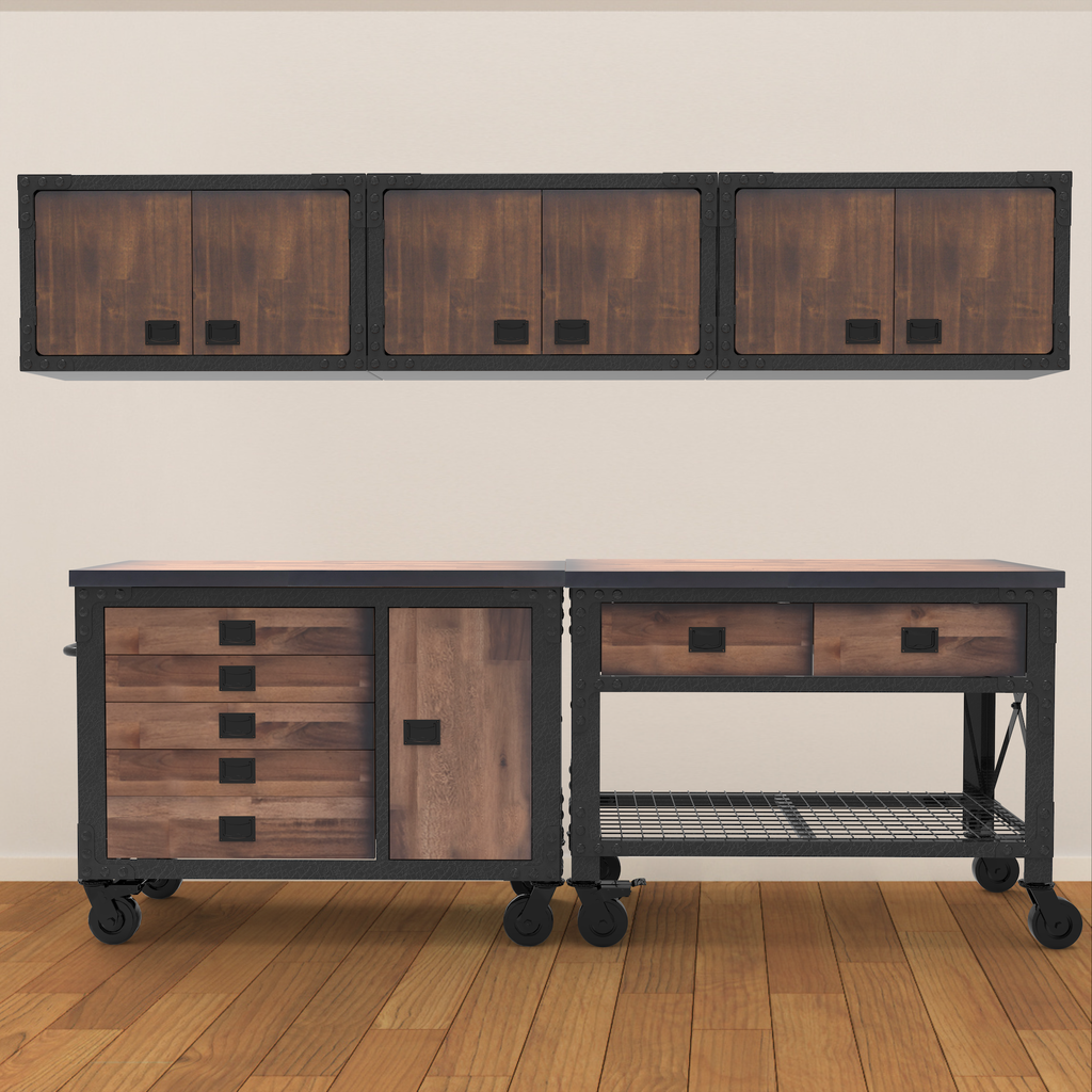 Duramax 5 Piece Garage Storage Combo Set with Workbench Tool Chest an