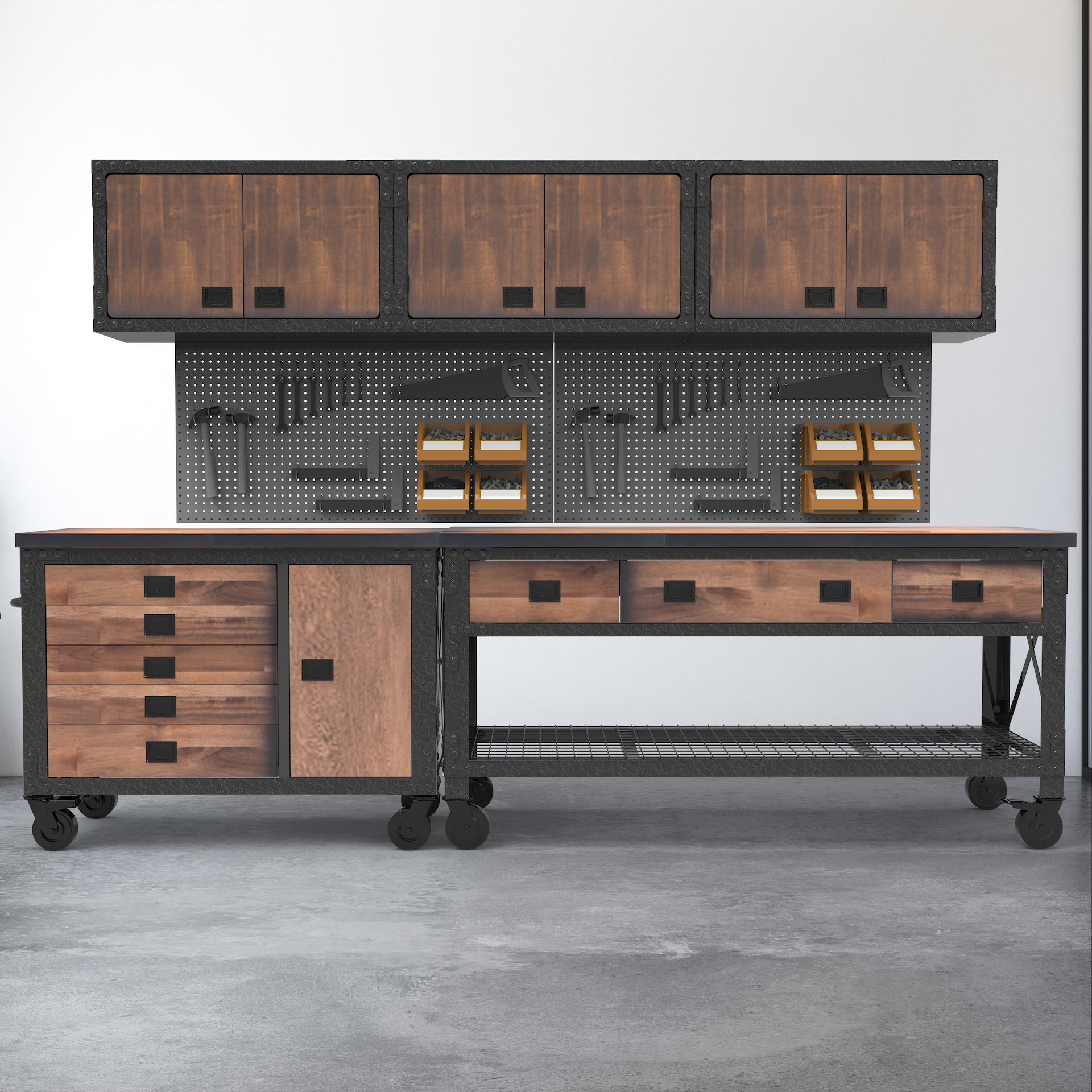 Workbench Ladder Storage Workbench Garage Storage Ideas 1170x470