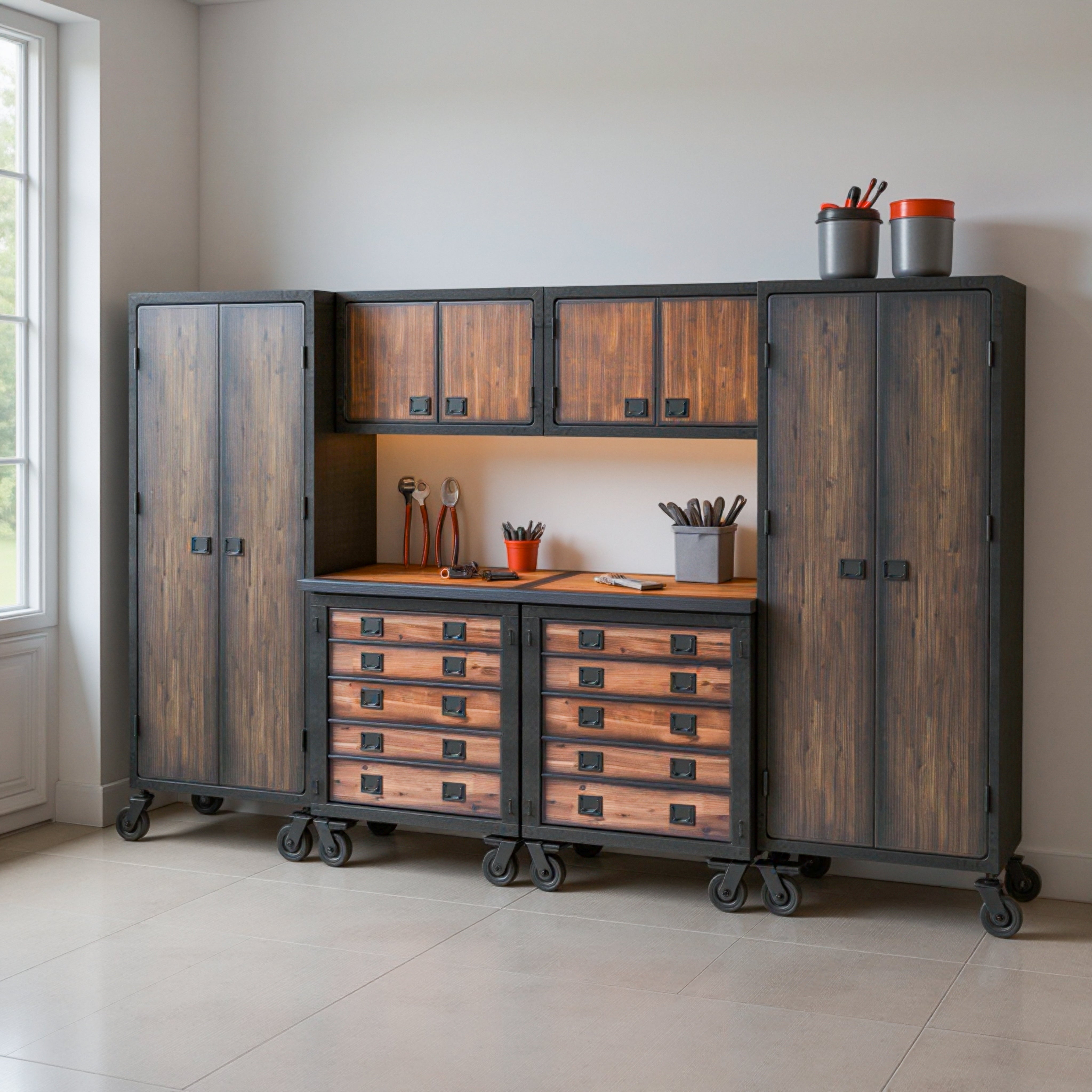 Duramax garage storage Duramax 6-Piece Garage Storage Combo Set with Tool Chests, Wall Cabinets and Free Standing Cabinets
