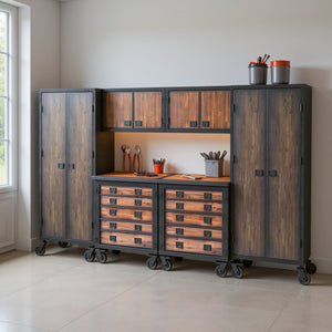 Duramax garage storage Duramax 6-Piece Garage Storage Combo Set with Tool Chests, Wall Cabinets and Free Standing Cabinets